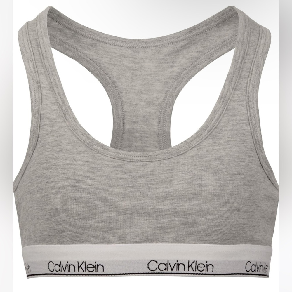 Calvin Klein Girls Gray Sports Bra